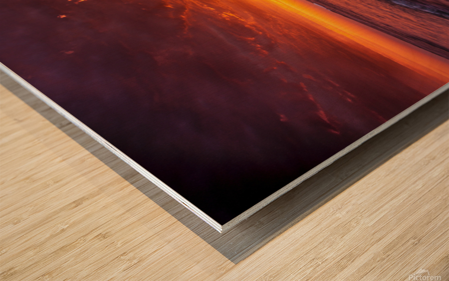 Dragon Sky Sunset  Wood print