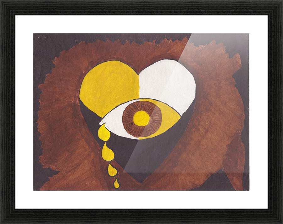 Heart Cry Brown Picture Frame print