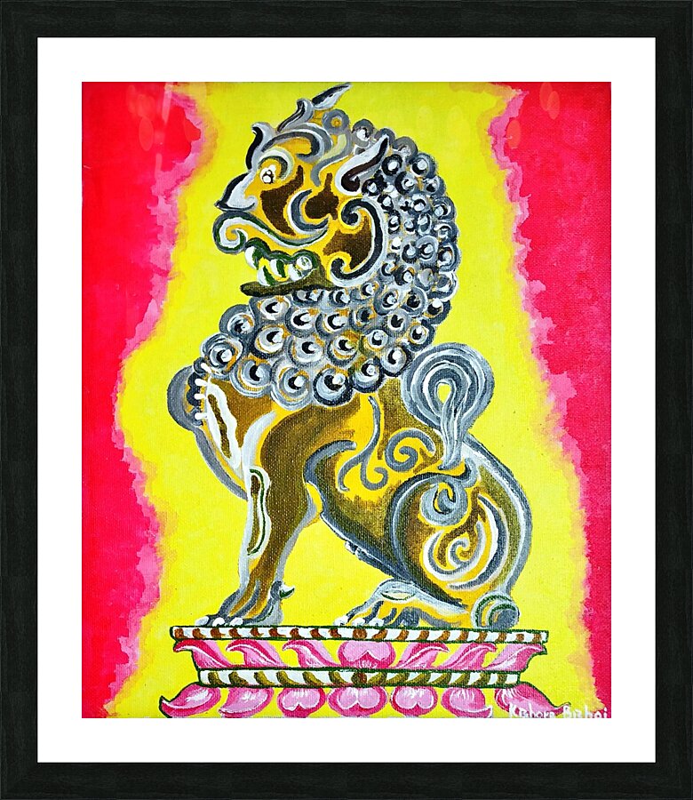 Majestic Lion Picture Frame print