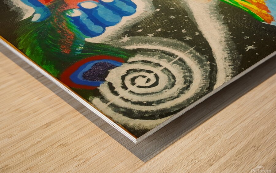 Space Time & Matter Wood print