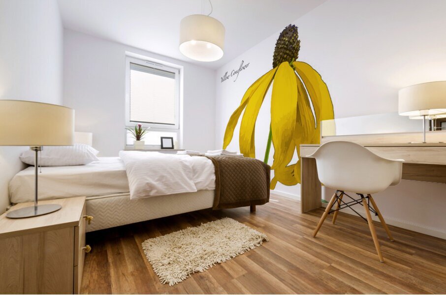 Yellow Coneflower Mural print