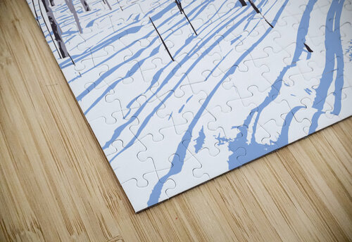 Birch Shadows on Snow Joe Riederer puzzle