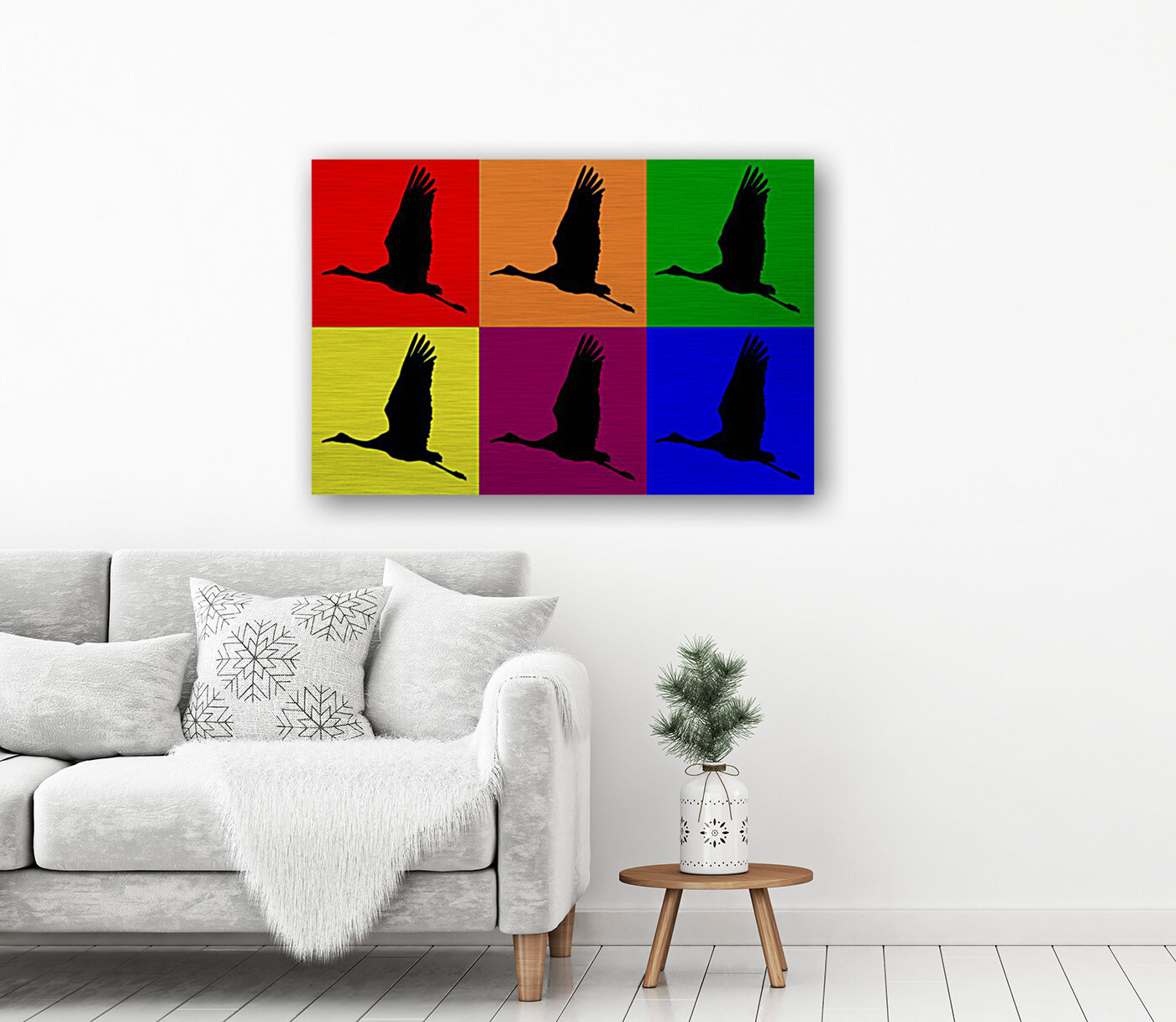 Pop Art Cranes  1 Reproduction