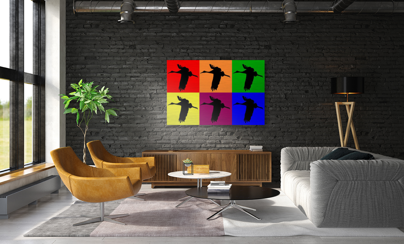 Pop Art Cranes  2 Reproduction