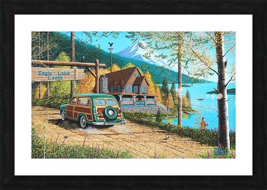 Eagle Lake Lodge Picture Frame print