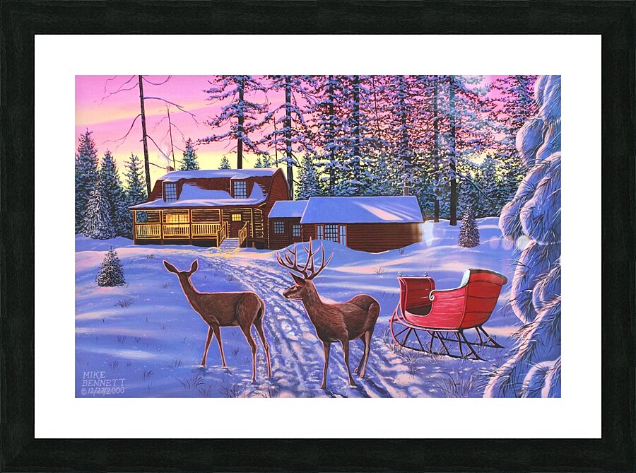 Winter in Running Springs Picture Frame print