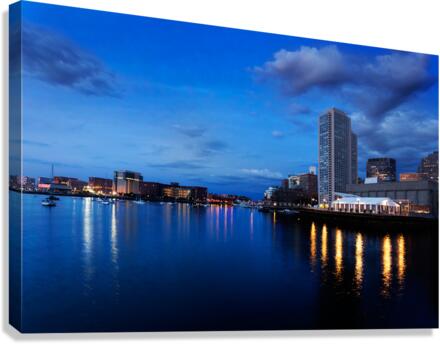Boston Harbor before dawn Canvas Print