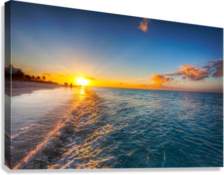 Grace Bay Beach sunset Canvas Print
