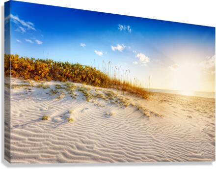 Sun setting over Grace Bay Canvas Print