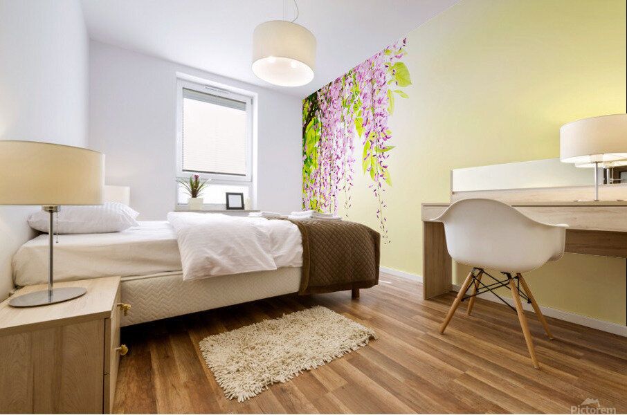Wisteria blossoming Mural print