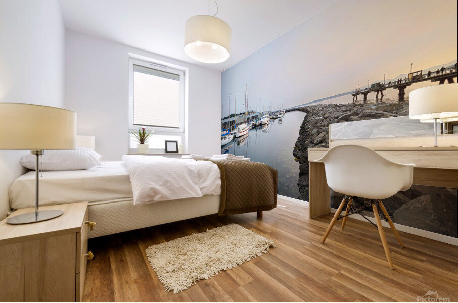 Twilight marina Mural print