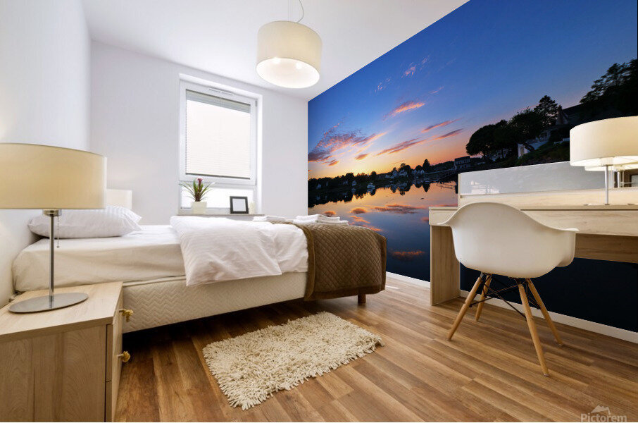 Cloud reflections in still waters Mural print