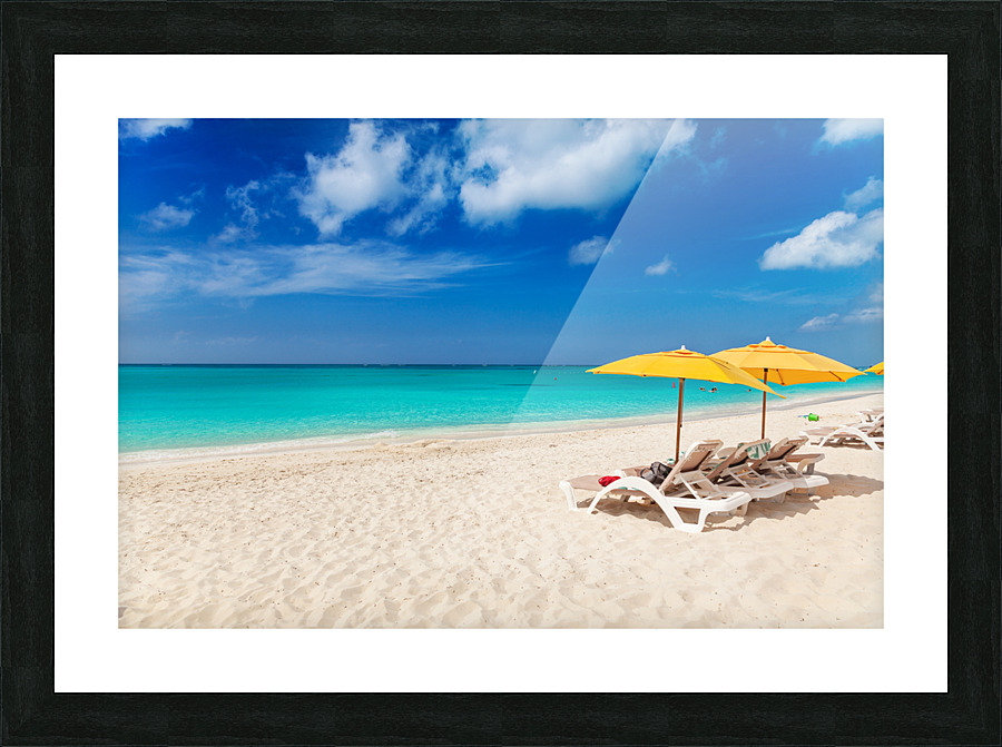 Grace Bay Beach Picture Frame print