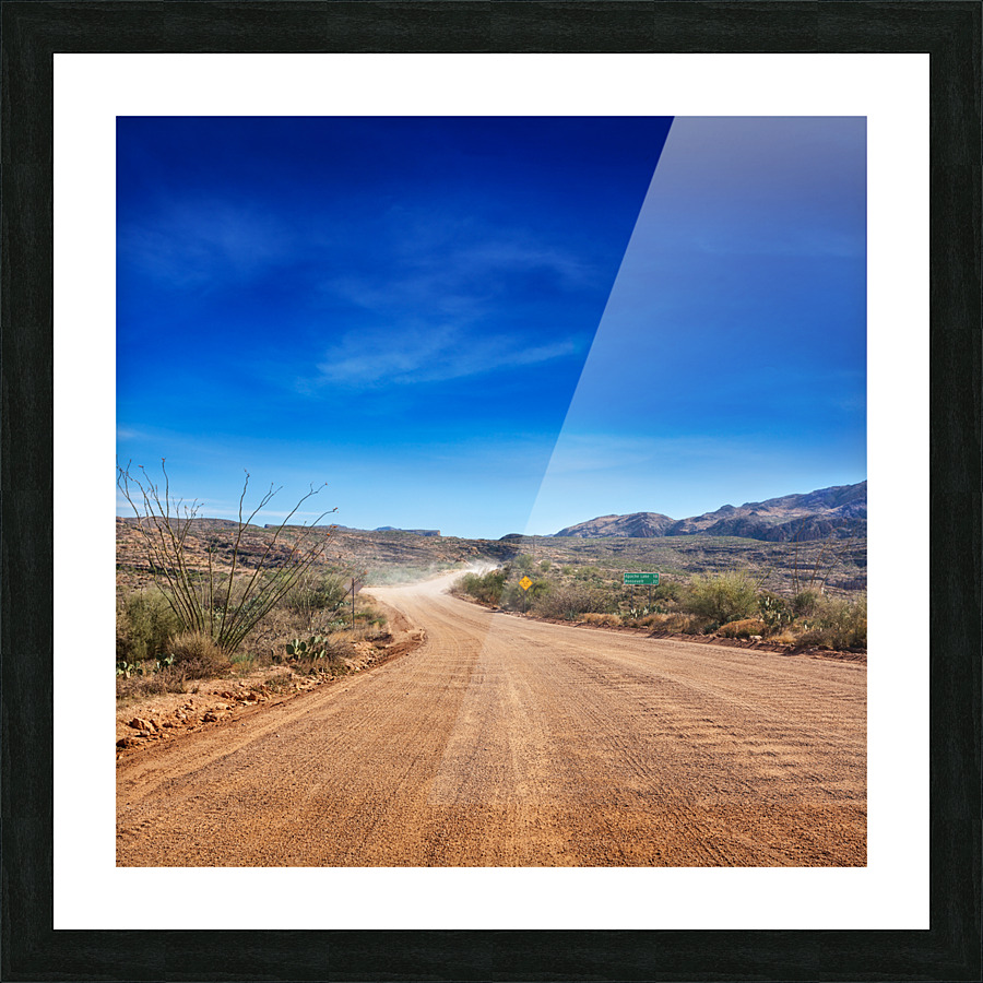 Apache Trail dirt road Picture Frame print