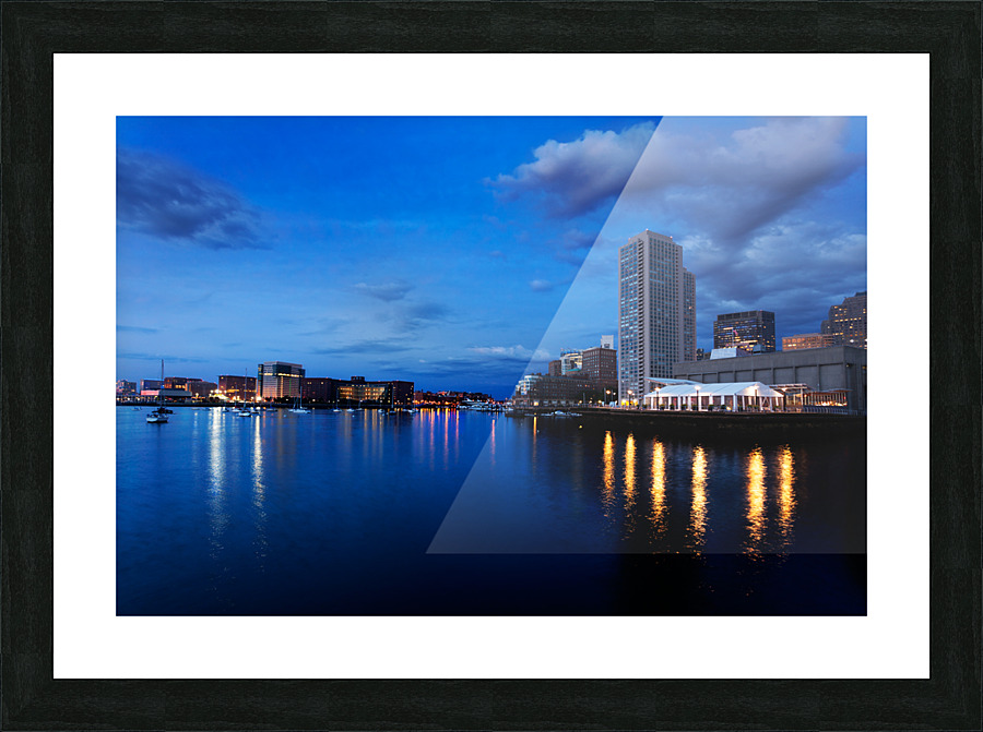 Boston Harbor before dawn Picture Frame print