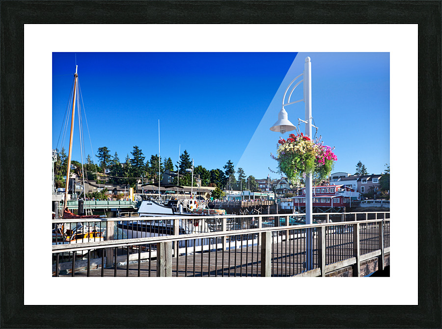 Friday Harbor ferry dock Picture Frame print
