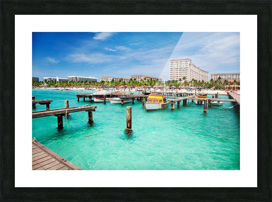 Busy Palm Beach Picture Frame print