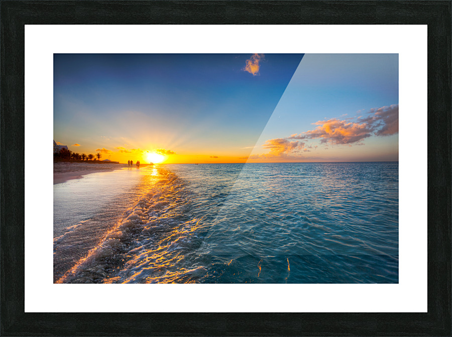 Grace Bay Beach sunset Picture Frame print