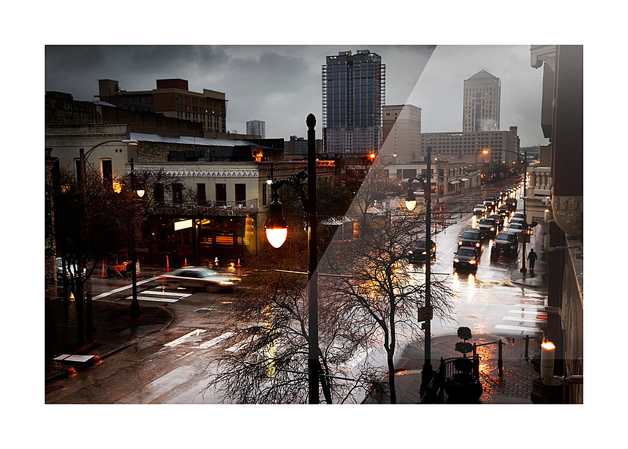 Rain on 6th Picture Frame print
