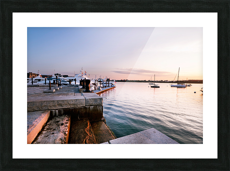 Steps into Boston Harbor Picture Frame print