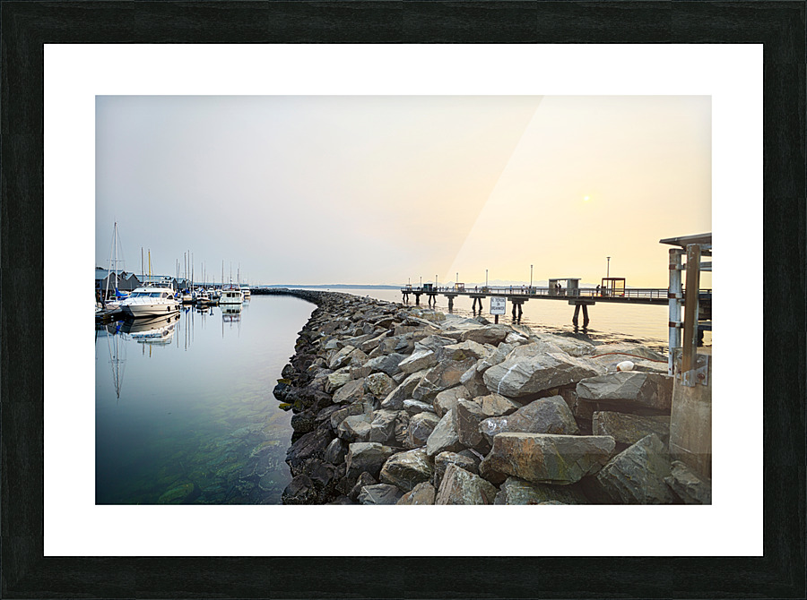 Twilight pier Picture Frame print