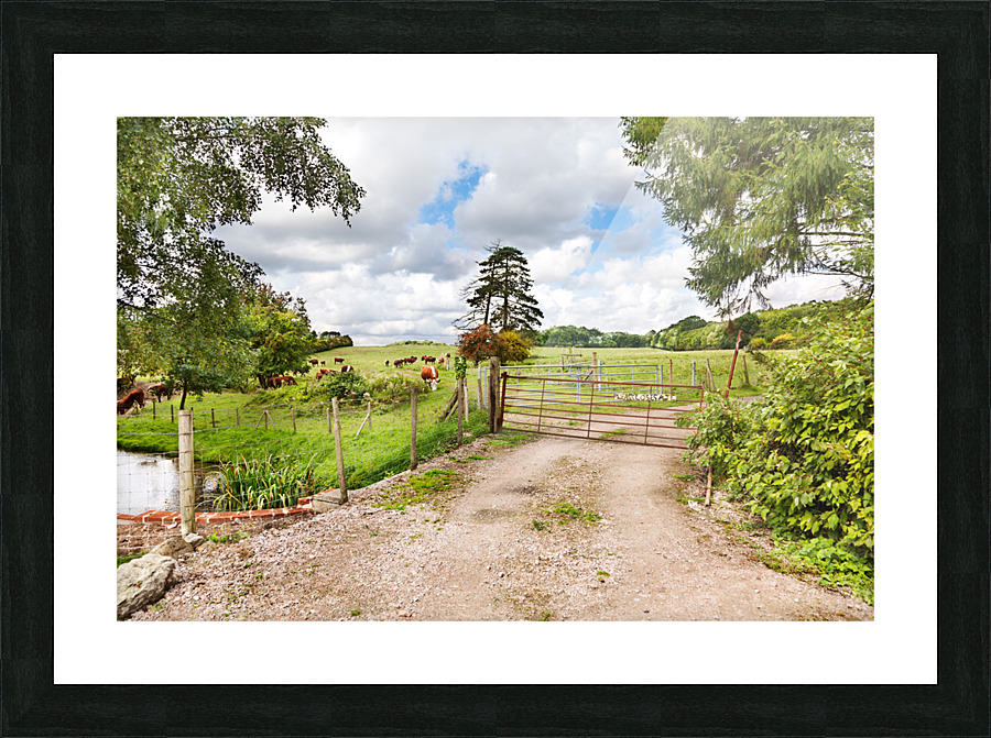 Farm entrance Picture Frame print