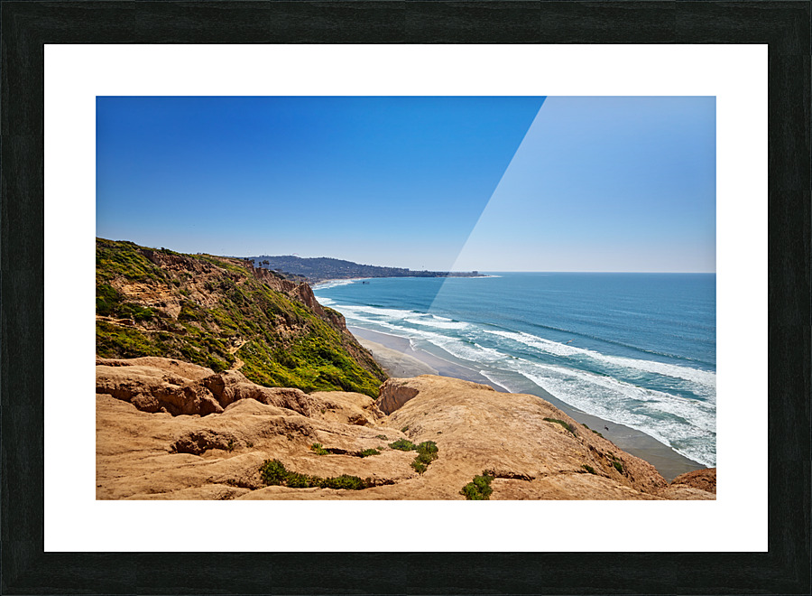 Cliffs above Blacks Beach Picture Frame print