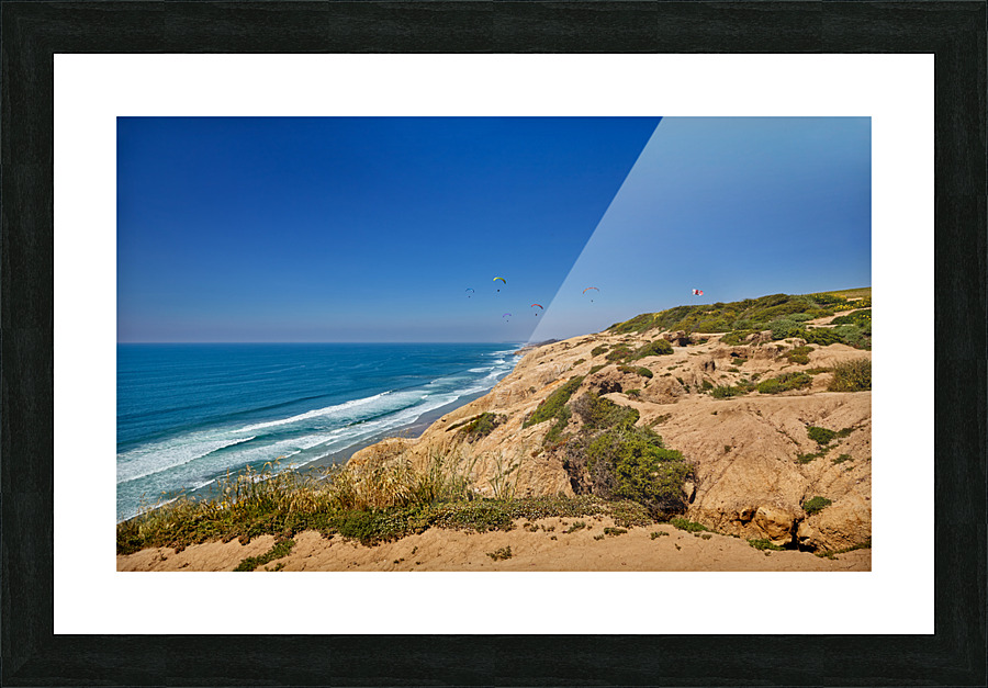 Cliffs at Torrey Pines Picture Frame print