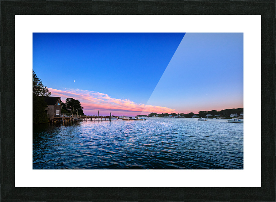 Sun down and moon up Picture Frame print
