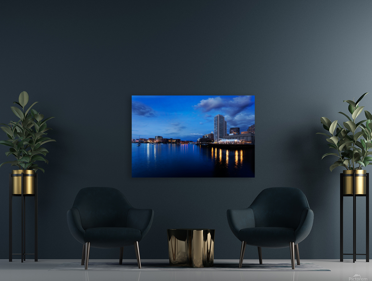 Boston Harbor before dawn Reproduction