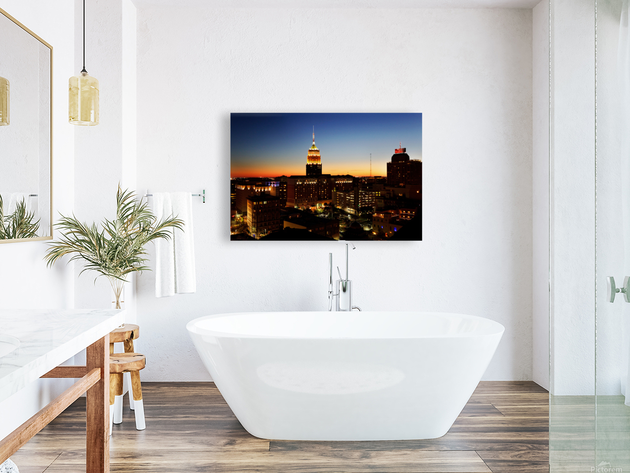 San Antonio skyline Reproduction
