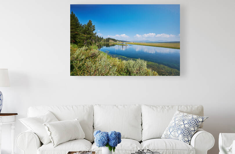 YNP Hayden Valley lazy Yellowstone River 1708 by Jo Ann Snover