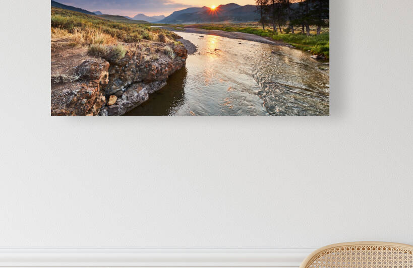 YNP Soda Butte Creek at sunrise 170809 0125 by Jo Ann Snover