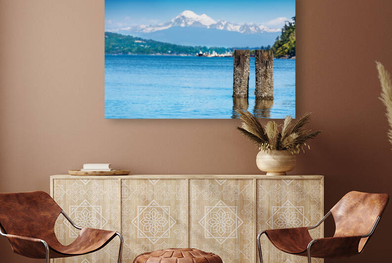 Anacortes Mt Baker from barnacle posts110730 by Jo Ann Snover