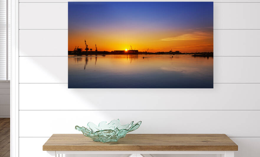 Portsmouth Navy Yard sunrise by Jo Ann Snover