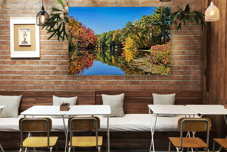 Charles River colorful in fall by Jo Ann Snover