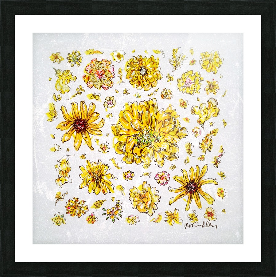 Yellow Flowers Picture Frame print