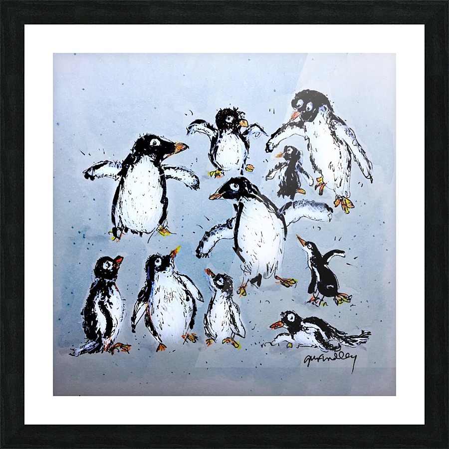 Penguins Picture Frame print
