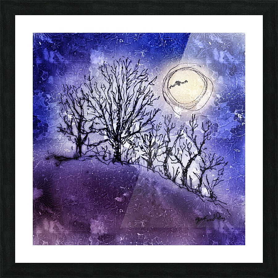 Full Moon in Winter Picture Frame print
