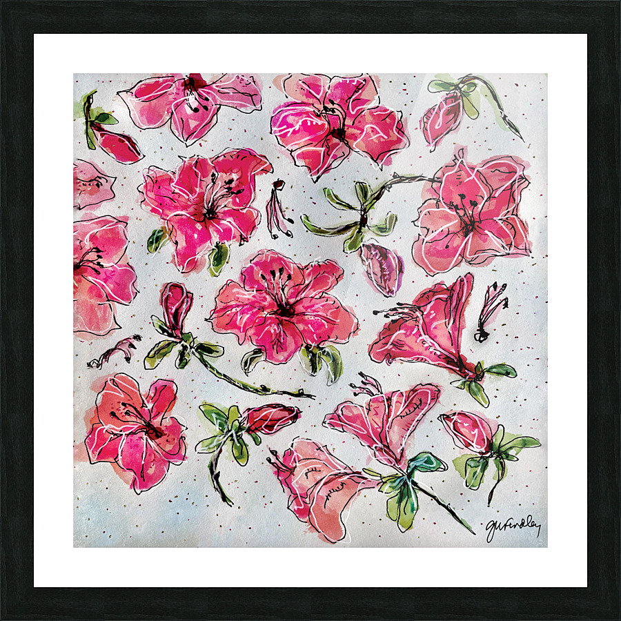 Pink Petals Picture Frame print