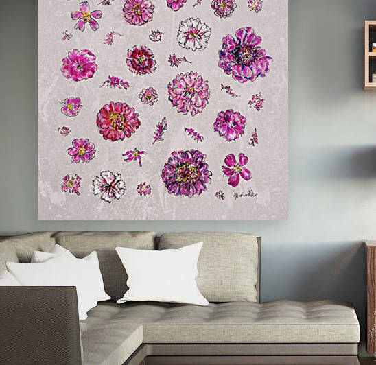 Pink Flowers by Gerri Findley