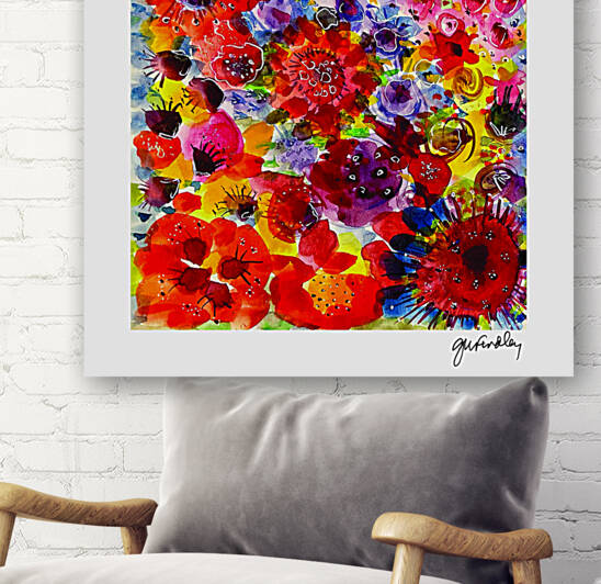 Garden Joy w-matte by Gerri Findley