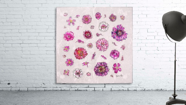 Pink Flowers Wall Preview