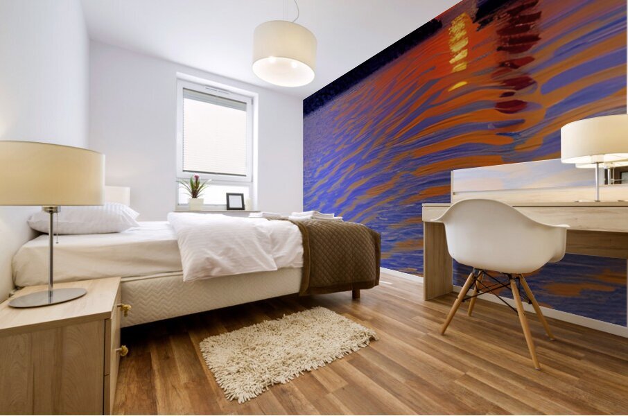 Tiger Sunset Mural print