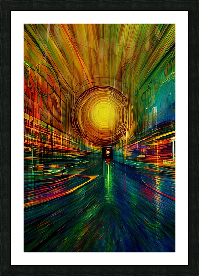 Peacock Sunset Picture Frame print
