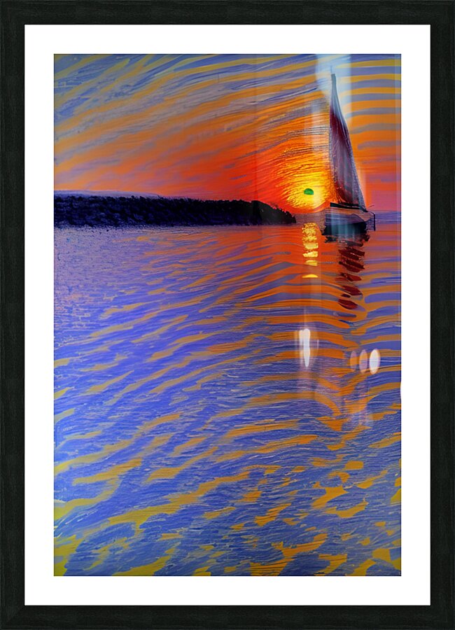 Tiger Sunset Picture Frame print