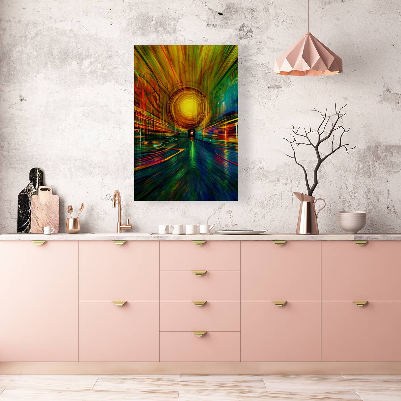 Peacock Sunset Reproduction