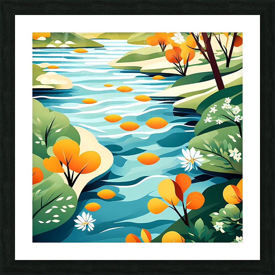 Pretty River Picture Frame Printing