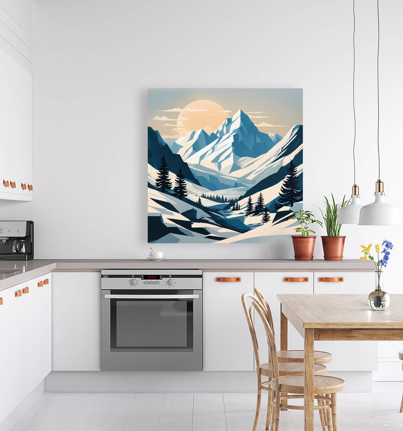 Mountainous Sunrise Reproduction