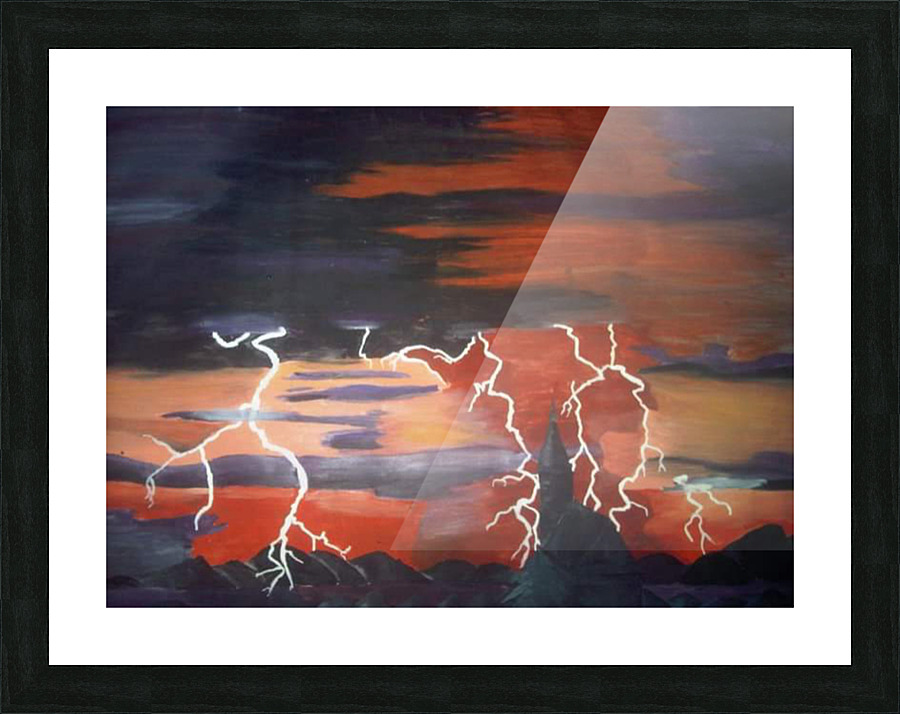 Lightning strikes.  Picture Frame Printing
